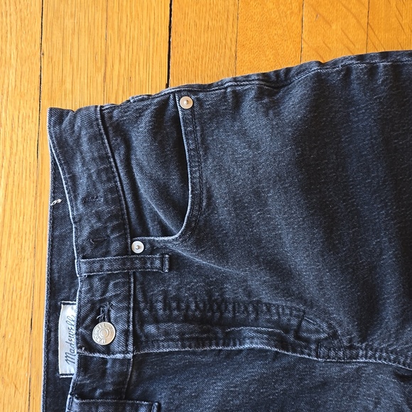 Madewell, The Perfect Vintage Wide-Leg Jean, Black, EUC, Women's 26 - Picture 7 of 16